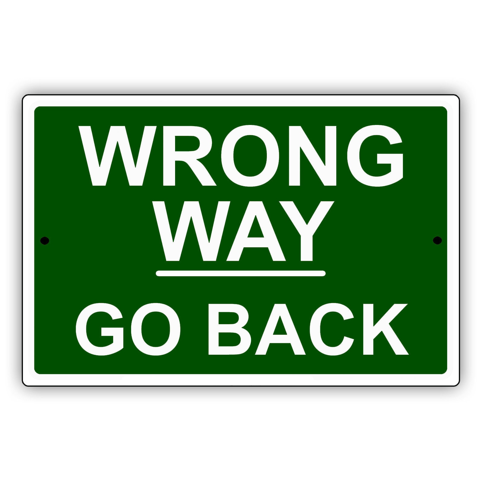 Wrong Way Go Back Aluminum Metal Sign Notice Indication Tin - Etsy
