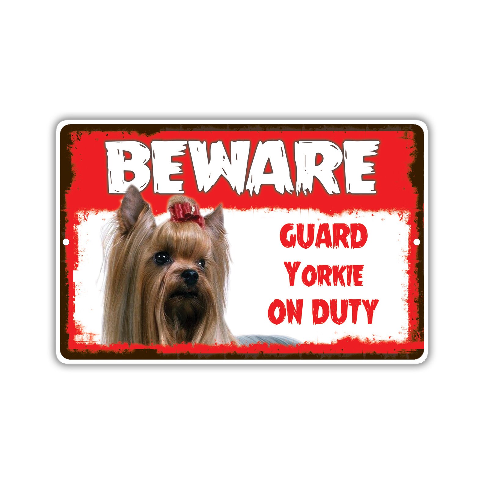 Yorkie Beware of Dog - Etsy