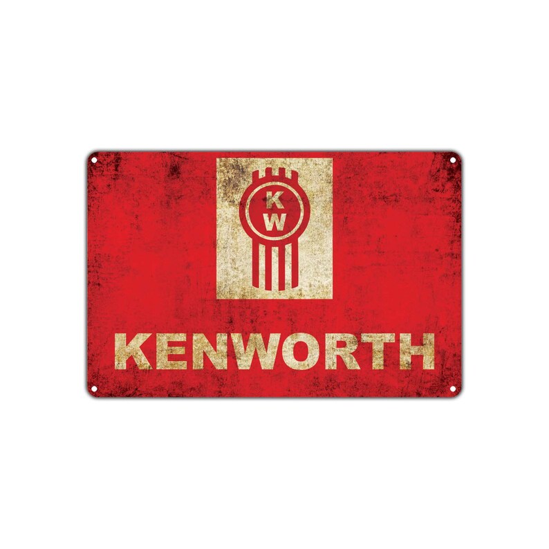 Kenworth Vintage Aluminum Sign American Truck Manufacturing Etsy