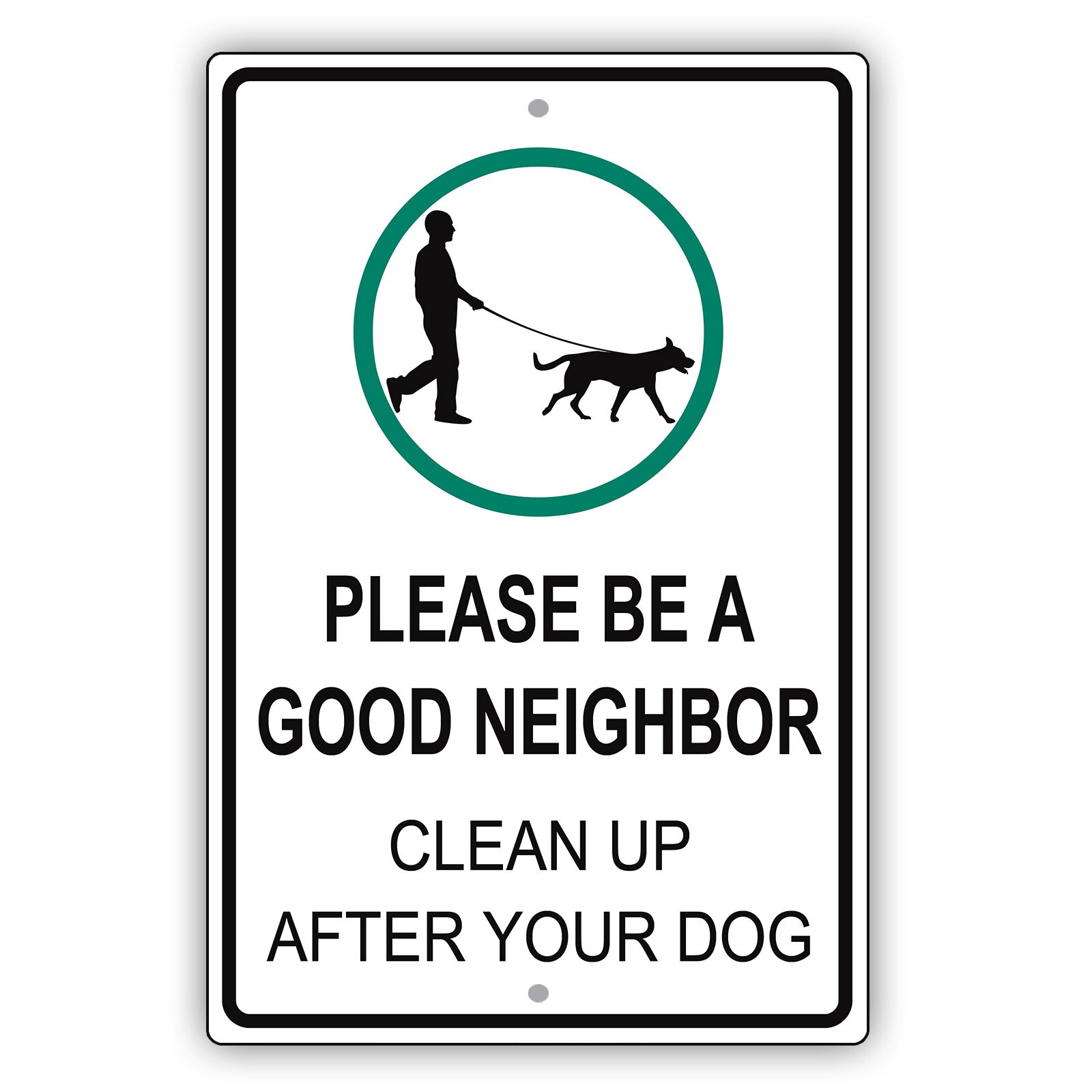 Please Be A Good Neighbor Clean up After Your Dog Aluminum Etsy