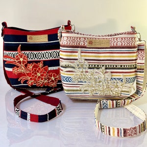Shoulder Cross Body Bucket Bags | Handmade Canvas Fabric Everyday Women Bag
