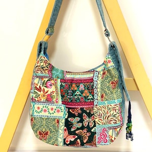 6 Boho Bags Style Size Medium| Hippie Bags| Shoulder Cross Body Bags | Canvas Fabric Everyday Handmade Women Bag