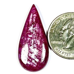 Ruby Zoisite Cabochon Loose Gemstone, AAA+ Quality Ruby Zoisite Gemstone , Top Quality Cabochon For Jewelry, 28CRT (35x16x4),mm #MU-4206