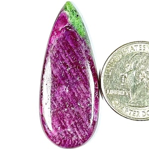 Ruby Zoisite Cabochon Loose Gemstone, AAA+ Quality Ruby Zoisite Gemstone , Top Quality Cabochon For Jewelry, 43CRT (45x18x4),mm #MU-4205