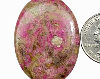 Natural Pink Cobalt Calcite Cabochon: Healing Gemstone, 52Crt