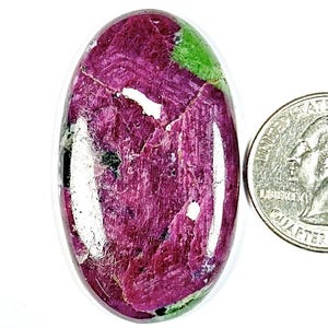 Ruby Zoisite Cabochon Loose Gemstone, AAA+ Quality Ruby Zoisite Gemstone , Top Quality Cabochon For Jewelry, 104CRT (47x27x6),mm #MU-4191