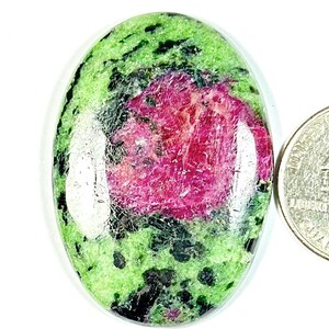 Ruby Zoisite Cabochon Loose Gemstone, AAA+ Quality Ruby Zoisite Gemstone , Top Quality Cabochon For Jewelry, 108CRT (45x32x6),mm #MU-4194