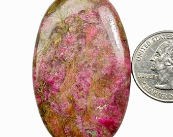 Pink Cobalt Calcite Cabochon: AAA Grade Gemstone, 84Crt (54x33x5mm)