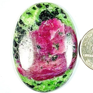 Ruby Zoisite Cabochon Loose Gemstone, AAA+ Quality Ruby Zoisite Gemstone , Top Quality Cabochon For Jewelry, 137CRT (48x35x7),mm #MU-4185