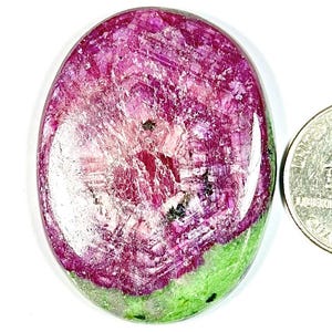 Ruby Zoisite Cabochon Loose Gemstone, AAA+ Quality Ruby Zoisite Gemstone , Top Quality Cabochon For Jewelry, 155CRT (47x36x7),mm #MU-4188