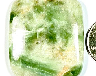 Natural Seraphinite Cabochon: AAA Grade Loose Gemstone, 40x35mm