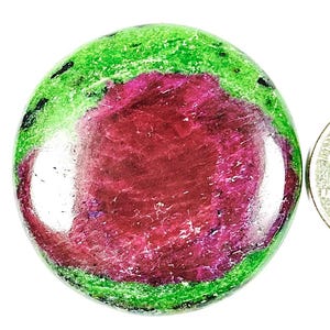 Ruby Zoisite Cabochon Loose Gemstone, AAA+ Quality Ruby Zoisite Gemstone , Top Quality Cabochon For Jewelry, 163CRT (44x44x7),mm #MU-4177