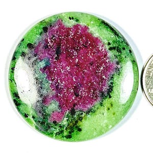 Ruby Zoisite Cabochon Loose Gemstone, AAA+ Quality Ruby Zoisite Gemstone , Top Quality Cabochon For Jewelry, 138CRT (43x43x6),mm #MU-4184