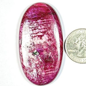 Ruby Zoisite Cabochon Loose Gemstone, AAA+ Quality Ruby Zoisite Gemstone , Top Quality Cabochon For Jewelry, 166CRT (57x30x7),mm #MU-4182