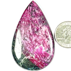 Ruby Zoisite Cabochon Loose Gemstone, AAA+ Quality Ruby Zoisite Gemstone , Top Quality Cabochon For Jewelry, 187CRT (63x39x6),mm #MU-4174