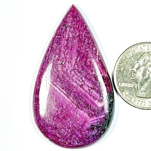 Ruby Zoisite Cabochon Loose Gemstone, AAA+ Quality Ruby Zoisite Gemstone , Top Quality Cabochon For Jewelry, 108CRT (52x29x6),mm #MU-4195