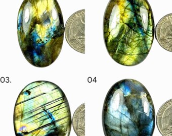 AAA Flashy Labradorite Cabochon, Loose Gemstone for Jewelry Making