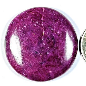 Ruby Zoisite Cabochon Loose Gemstone, AAA+ Quality Ruby Zoisite Gemstone , Top Quality Cabochon For Jewelry, 97CRT (34x34x7),mm #MU-4202