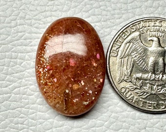 Zonnesteen Gouden Flashy Cabochon 100% Natuurlijke Zonnesteen Cabochon Losse Edelsteen Zeldzame Zonnesteen 25Crt 24x17x7MM