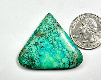 Piedra preciosa turquesa natural, cabujón de grado AAA/piedra preciosa turquesa 100 % natural, para envolver joyas con alambre, 73 CRT (42 x 37 x 6), mm, n.º 660