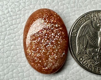 Zonnesteen Gouden Flashy Cabochon 100% Natuurlijke Zonnesteen Cabochon Losse Edelsteen Zeldzame Zonnesteen 19Crt 24x16x6MM