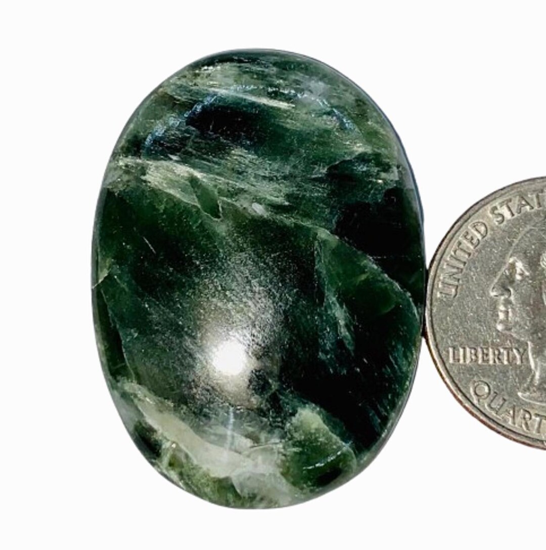 Pendentif séraphinite ovale - Mes Pierres Naturelles argent 925