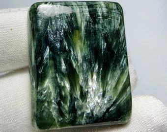 AAA Russian Seraphinite Cabochon, Handmade Loose Gemstone