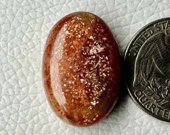 Zonnesteen Gouden Flashy Cabochon 100% Natuurlijke Zonnesteen Cabochon Losse Edelsteen Zeldzame Zonnesteen 30Crt 26x18x8MM