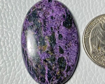AAA Purpurite Cabochon, Loose Gemstone, Jewelry Making (37x24x5mm, 40Crt)