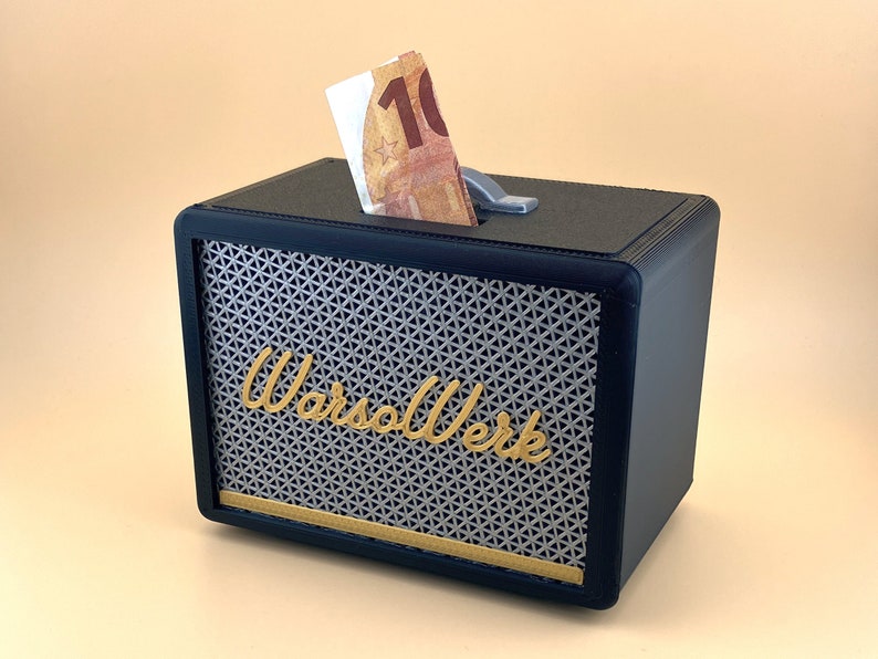 Musikliebhaber Sparbank mit Geldschein