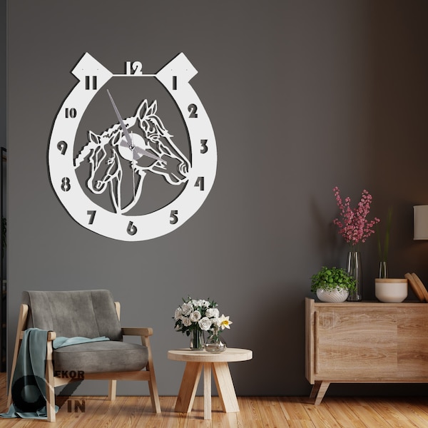 Horse Clock Etsy