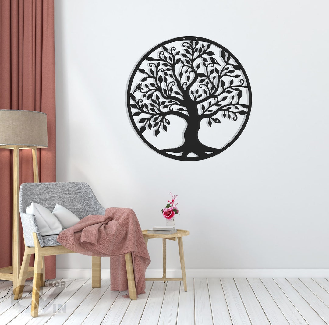 Tree of Life Wall Decor Round Tree Sign Metal Home - Etsy