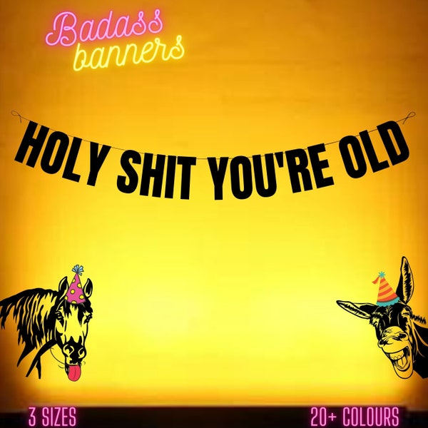 Holy Shit You're Old Banner - Etsy