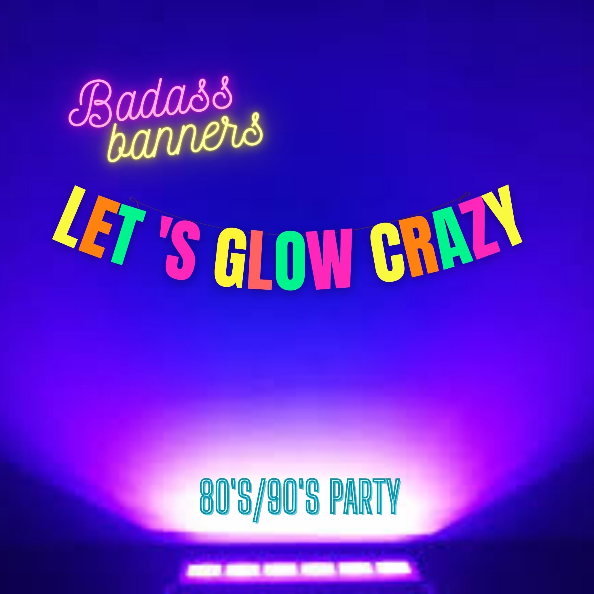Glow Party Decorations, UV Reflective Glow Party Decor, Black Light  Reflective Garland, Neon Party, Skate Party, Sweet 16 Glow Party 