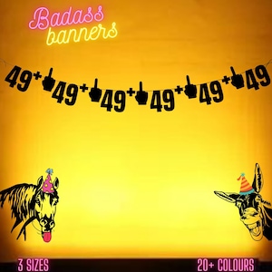 50th Birthday garland. 50th Birthday banner, perfect with our Funny/Rude 50th birthday Party banners.50th birthday decorations