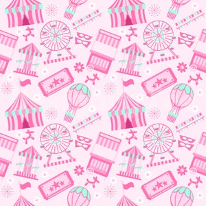 Roze retro carnaval naadloze patroonbestanden voor girly stof afdrukken sublimatie aangepaste stof ontwerpbestand