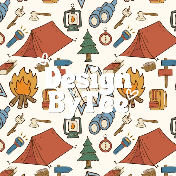 Camping Fabric - Etsy