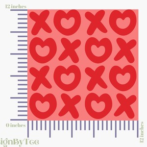XOXO Seamless Pattern Files for Valentines Day Fabric Printing ...