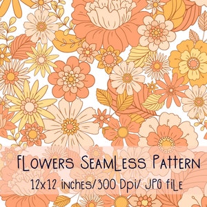 Arquivos de padrão sem emenda de flor boho para impressão de tecido floral sublimação arquivo de design de tecido personalizado feminino