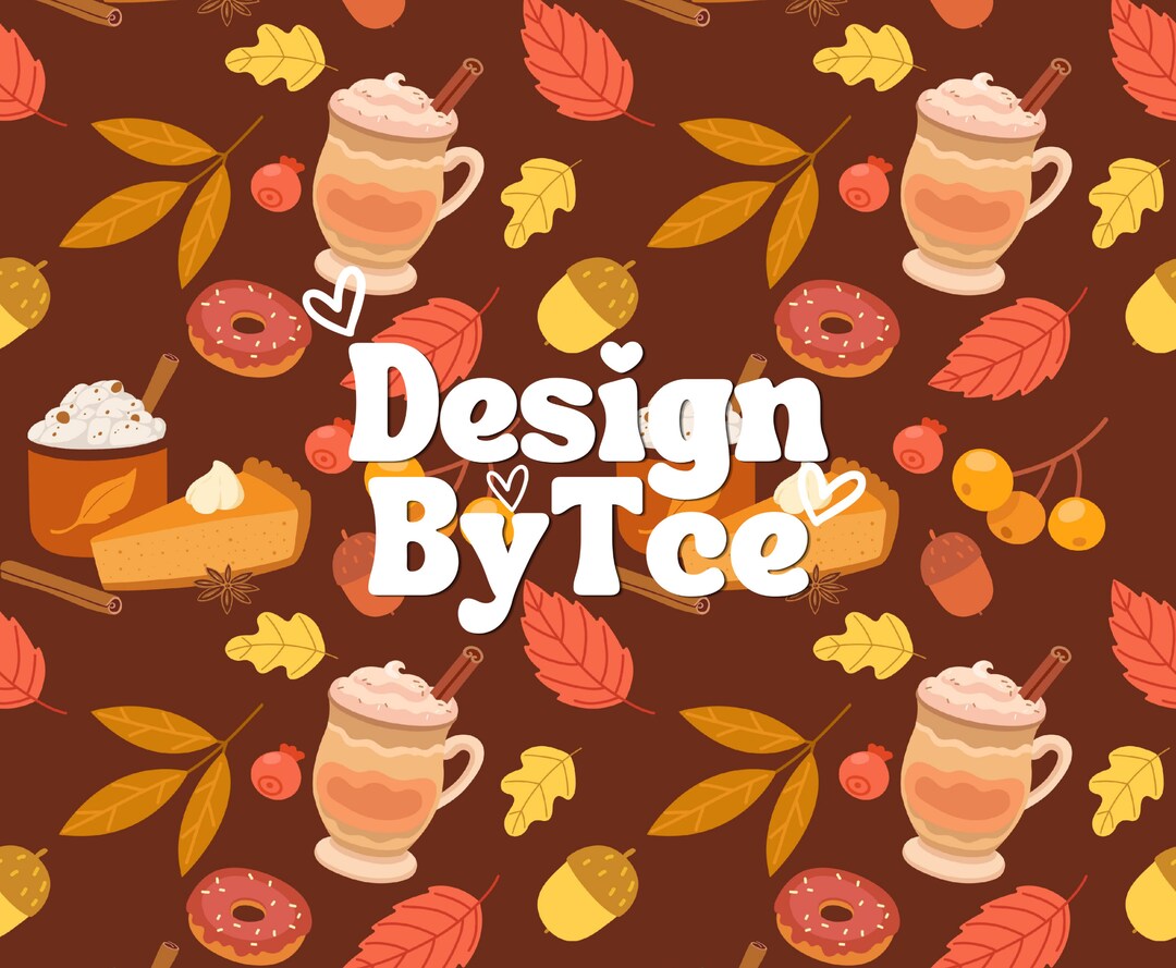 Pumpkin Pie and Latte Seamless Digital Pattern Files for Fabric ...