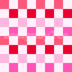 Valentine Colorful Checkered Seamless Pattern Files for Checkerboard Valentines Day Fabric Printing Sublimation Custom Fabric Design File