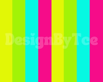 May include: A colorful striped background with alternating yellow, green, blue, and pink vertical stripes. The text "DesignByTce" is centered in white.