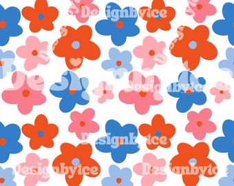 Abstract Patchwork Summer Seamless Pattern: Beach Pastel Fabric Printing (Instant Download)