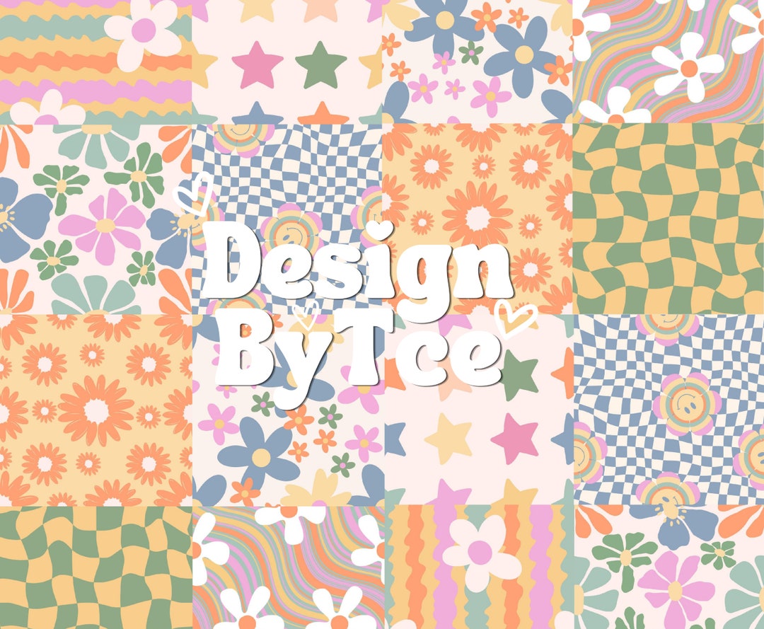 Spring Patchwork Pattern 31 Groovy Spring Patchwork Seamless Pattern: Soft Color Fabric Print ...