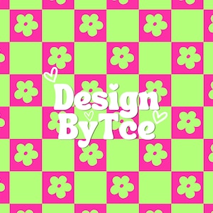 Patrón floral a cuadros sin costuras en rosa eléctrico y verde neón de verano para archivos de sublimación de impresión de tela