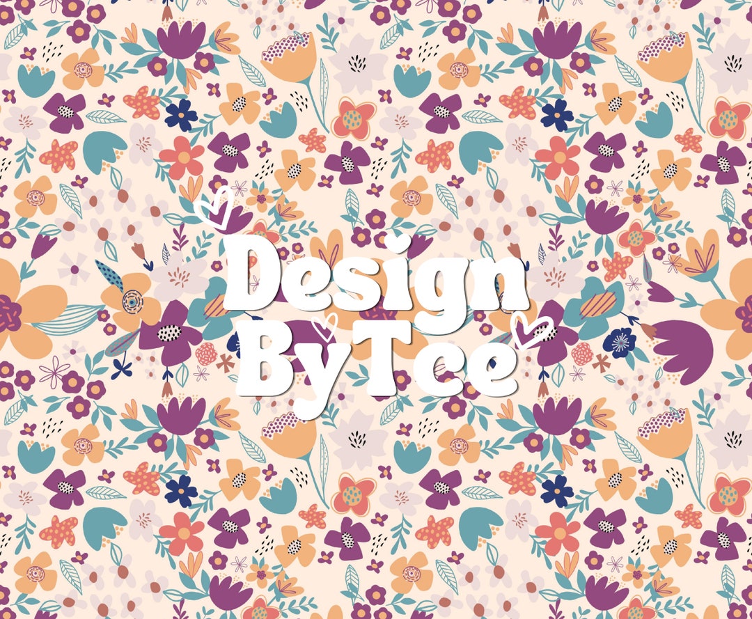 Floral Fabric Pattern: Spring Summer Seamless Design (digital File) - Etsy