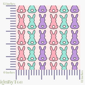 digital paper, hunny bunny pattern, easter pattern