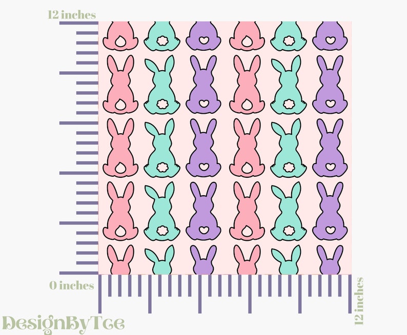 digital paper, hunny bunny pattern, easter pattern