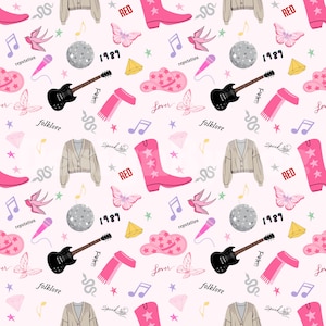 Musique pop star de l'époque chanteur populaire western et country, fichiers de motifs sans couture pour impression par sublimation sur tissu, meilleure icône de la musique, conception de tissu