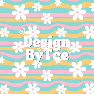 Retro Spring Flower Seamless Pattern: Floral Fabric Design (Digital Paper)